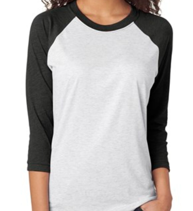 Baseball Tee's Black/white